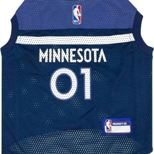 Minnesota Timberwolves Basketball Mesh Jersey for Dogs - NBA Licensed Pet Apparel