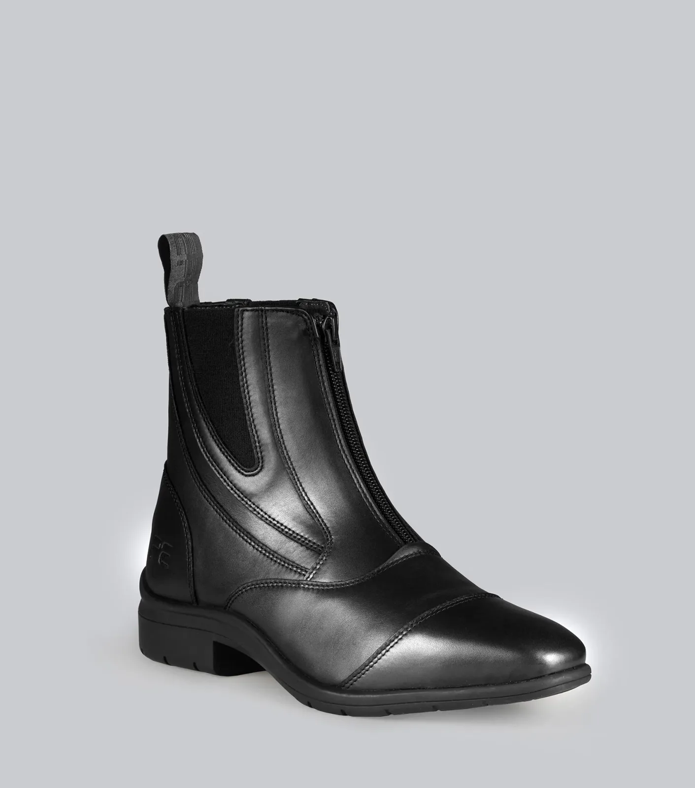 Mirano Leather Paddock Boots Black