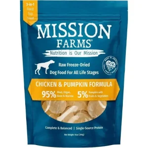 Mission Farms Cage-Free Chicken & Pumpkin Freeze-Dried Dog Food 14oz