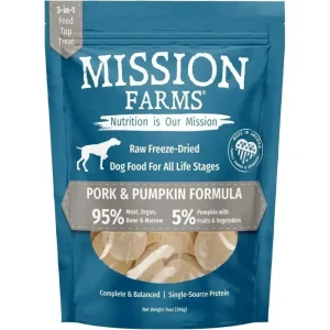 Mission Farms Cage-Free Pork & Pumpkin Adult Freeze-Dried Dog Food 14oz