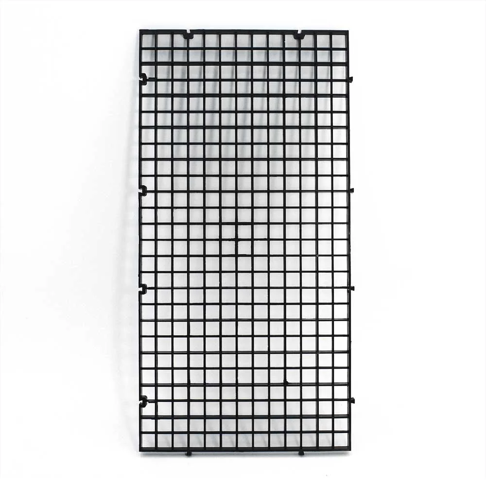 Modular Black Egg Crate For Aquariums (ONE PIECE, 6" x 12" Rectangle) - Generic