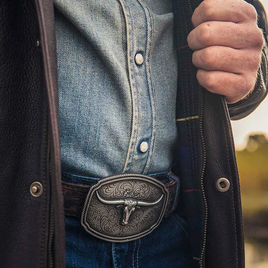 Montana Silversmiths Longhorn Soul Attitude Buckle - Image 2