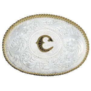 Montana Silversmiths Medium 'C' Initial Buckle