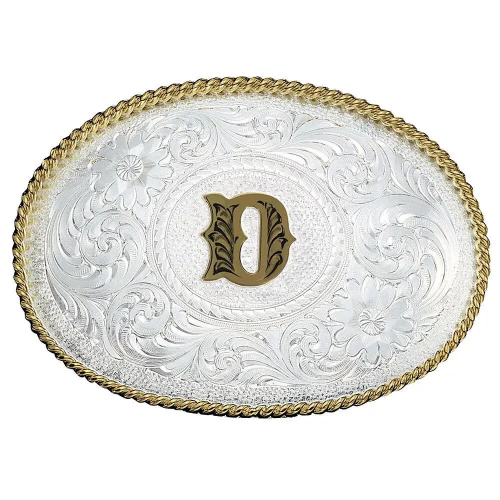 Montana Silversmiths Medium 'D' Initial Buckle