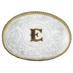 Montana Silversmiths Medium 'E' Initial Buckle