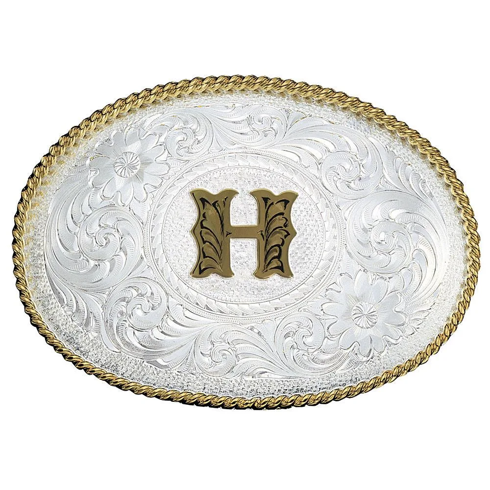 Montana Silversmiths Medium 'H' Initial Buckle