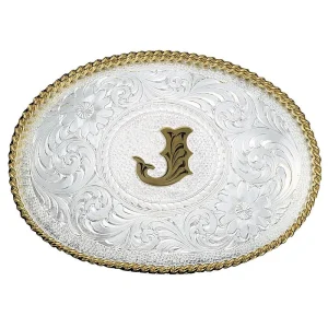 Montana Silversmiths Medium 'J' Initial Buckle