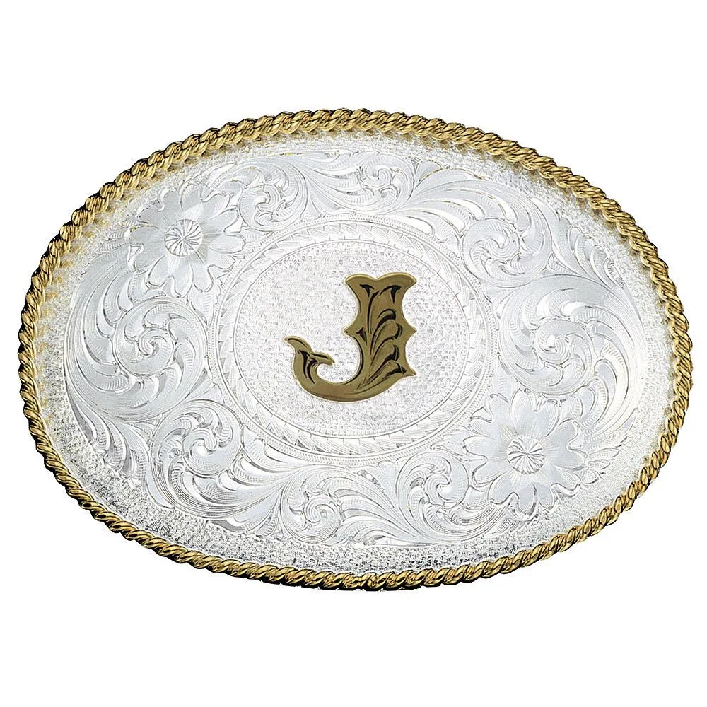 Montana Silversmiths Medium 'J' Initial Buckle
