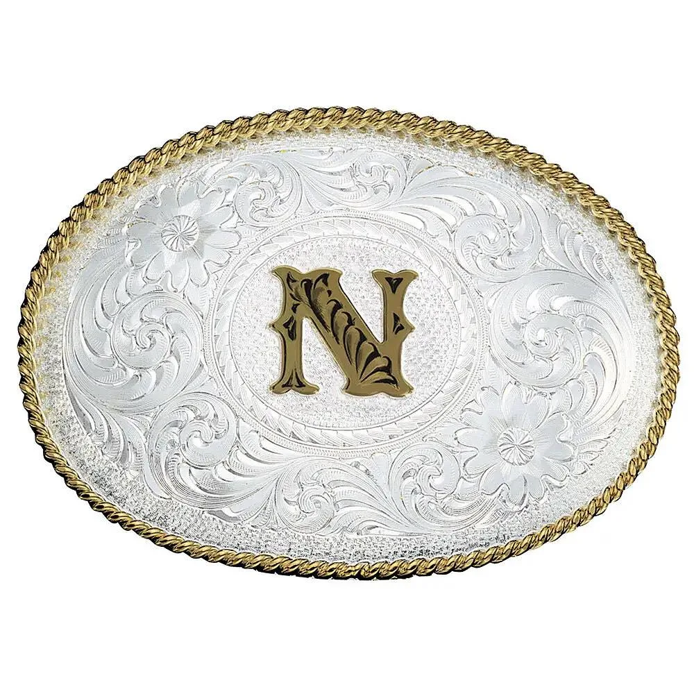 Montana Silversmiths Medium 'N' Initial Buckle