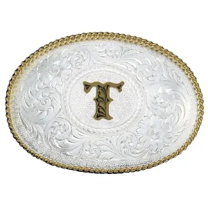 Montana Silversmiths Medium 'T' Initial Buckle