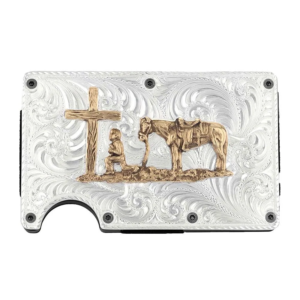 Montana Silversmiths Praying Cowboy Card Case