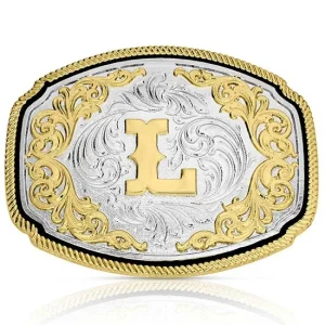 Montana Silversmiths Western Initial Attitude Buckle