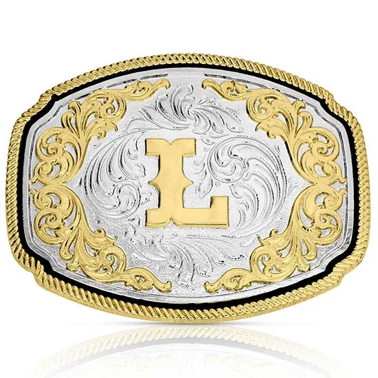 Montana Silversmiths Western Initial Attitude Buckle