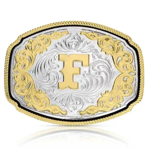 Montana Silversmiths Western Initial Attitude Buckle