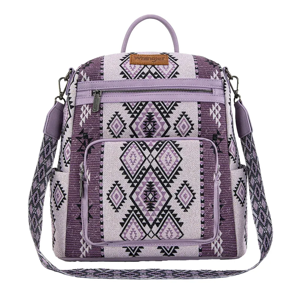 Montana West Aztec Print Light Purple Backpack - Image 2