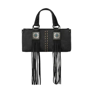 Montana West ern Fringe Concho Black Mini Bag