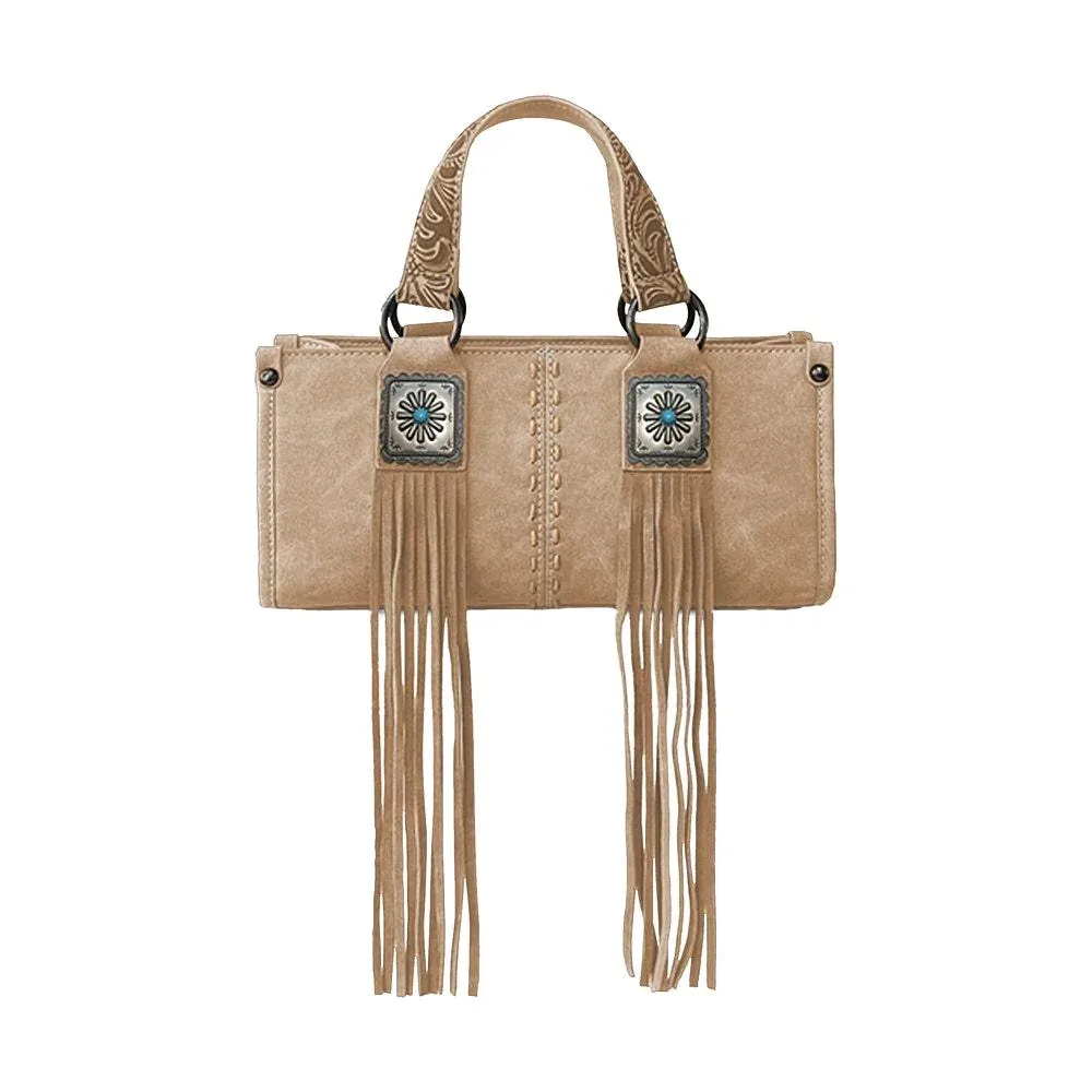 Montana West ern Fringe Concho Tan Mini Bag
