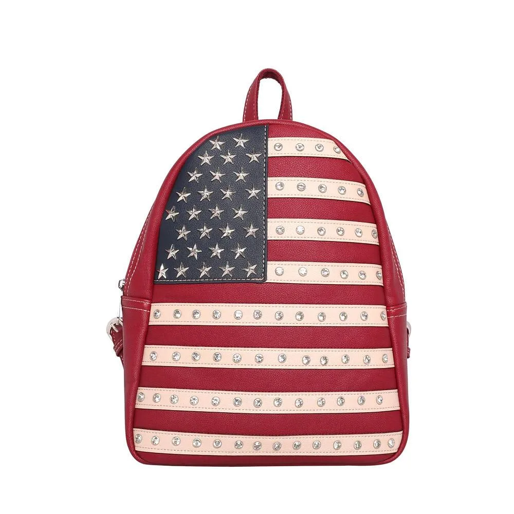 Montana West Red American Pride Concealed Carry Backpack