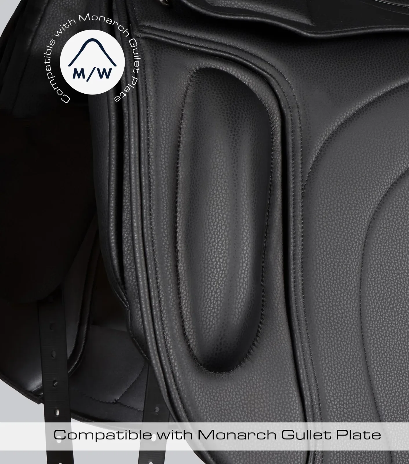 Montpellier Synthetic Dressage Saddle Black - Image 2