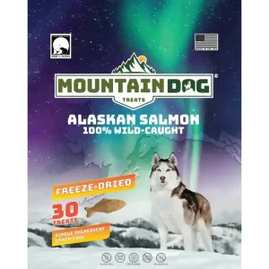 Mountain Dog Treats All Natural Freeze-Dried Salmon Treats for Dogs – Large