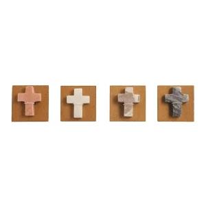 Mud Pie Assorted Marble Pocket Cross