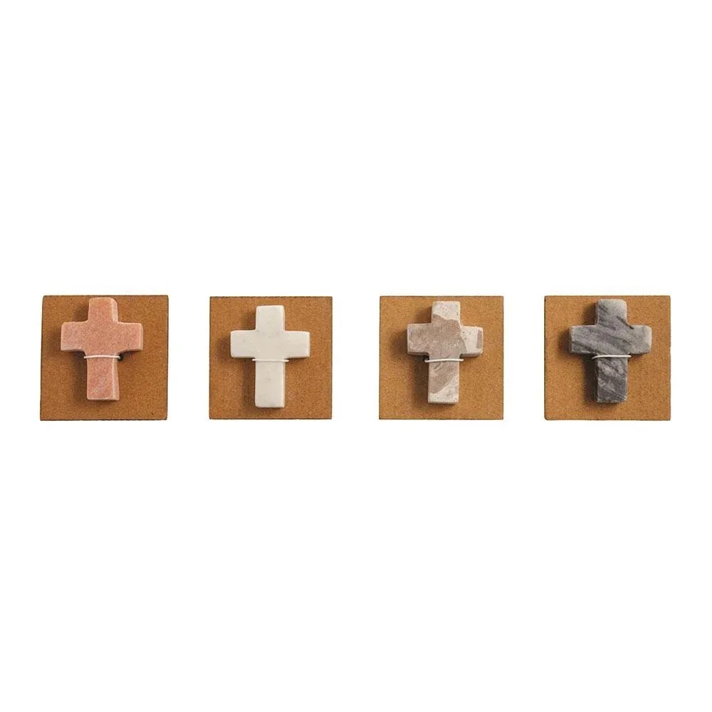 Mud Pie Assorted Marble Pocket Cross