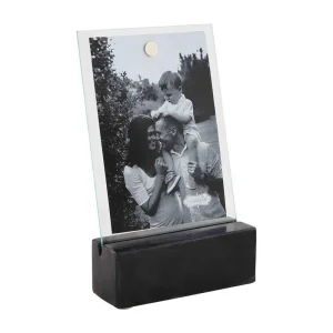 Mud Pie Black Marble Frame Stand