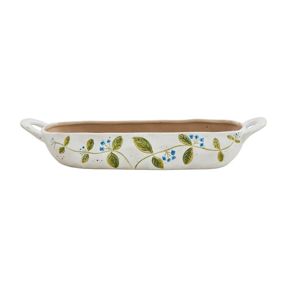 Mud Pie Blue Flower Cracker Dish - Image 2