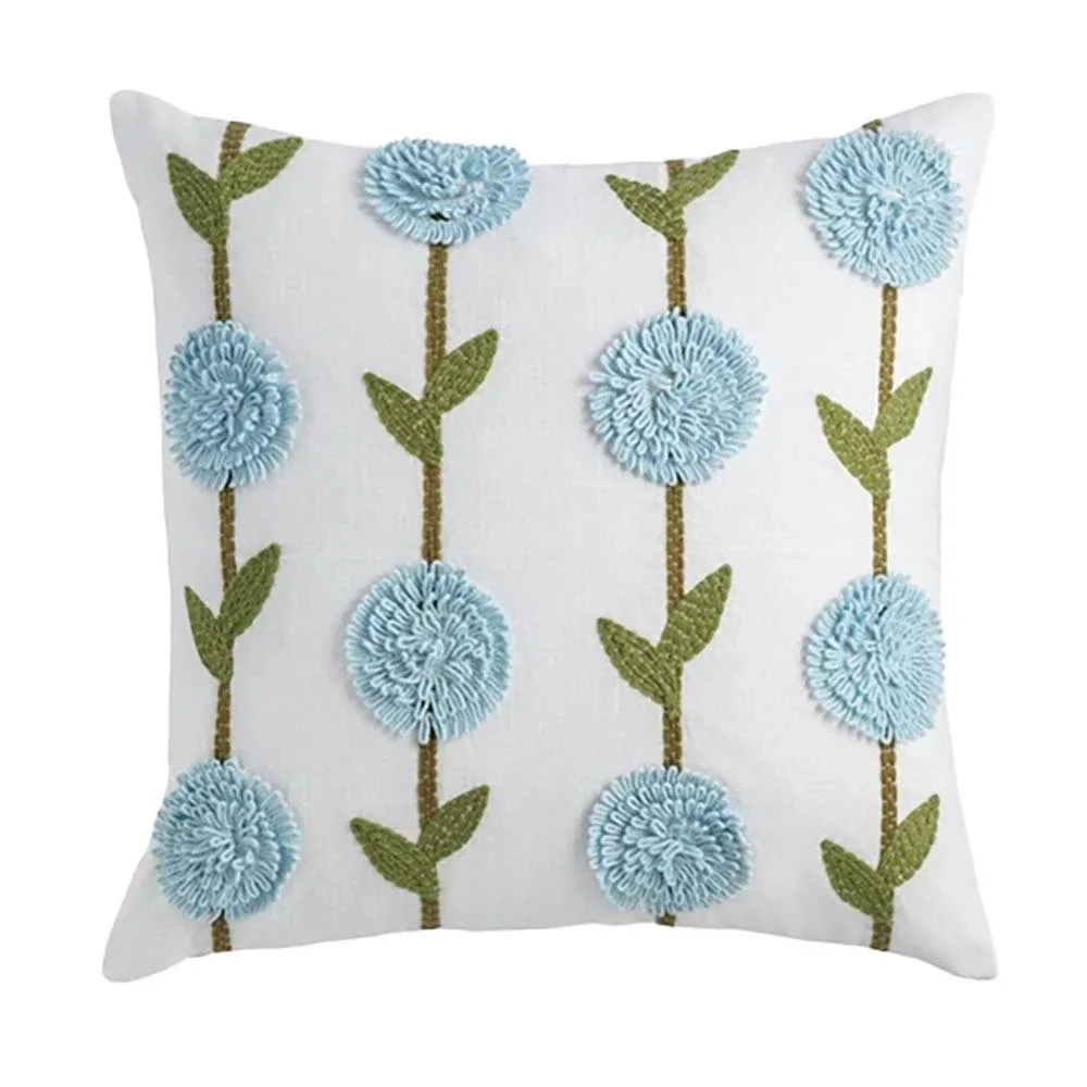 Mud Pie Blue Hydrangea Pillow