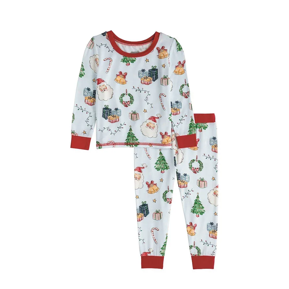Mud Pie Boy's Blue Christmas PJ Set - Image 2