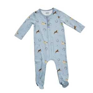 Mud Pie Boy's Blue Horseshoe Sleeper