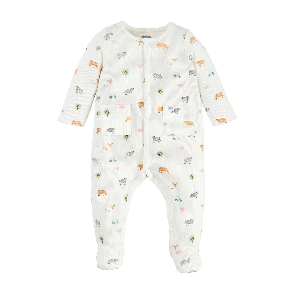 Mud Pie Boys Ditsy Farm Print Sleeper - Image 2