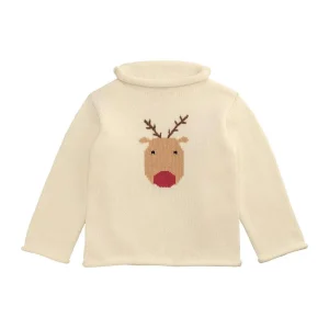 Mud Pie Boys Reindeer Roll Neck Sweater