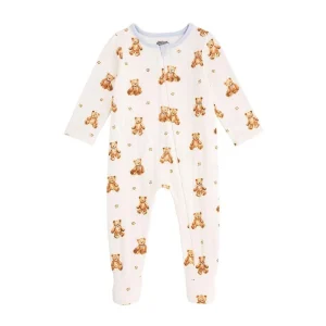 Mud Pie Boy's Teddy Bear Print Sleeper