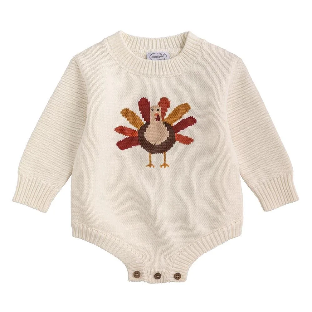 Mud Pie Boy's Turkey Sweater Bubble