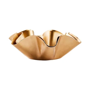 Mud Pie Brass Ruffle Bowl Set