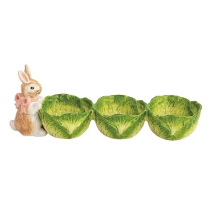 Mud Pie Bunny Cabbage Triple Dish