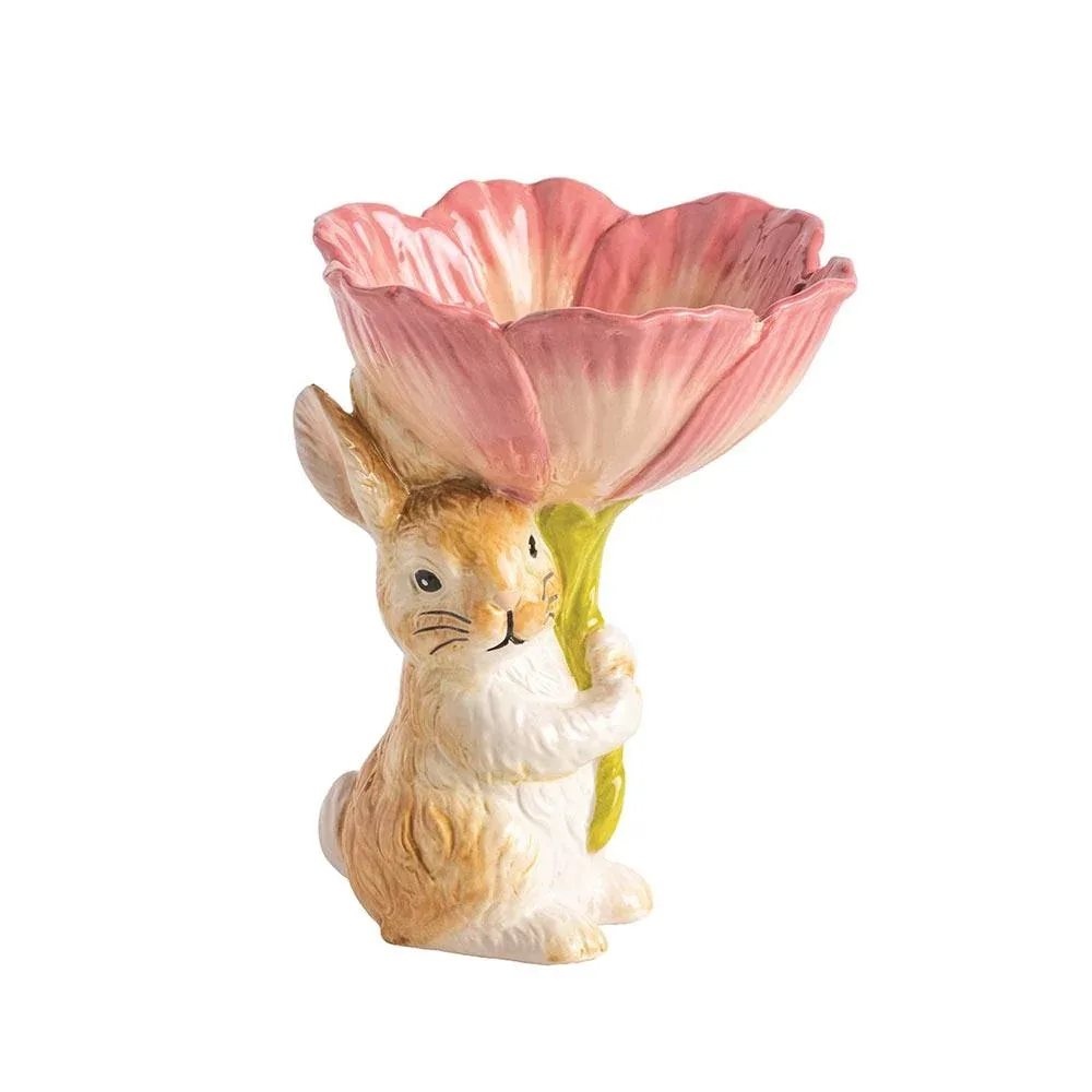 Mud Pie Bunny Flower Candy Bowl