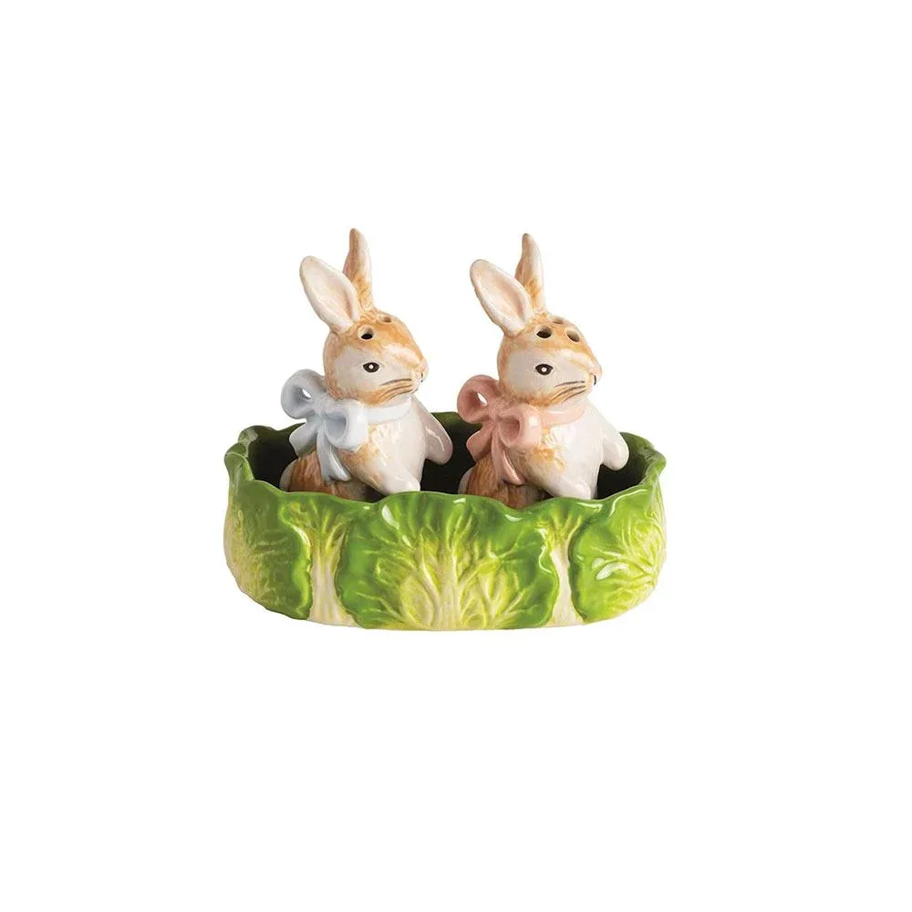 Mud Pie Bunny Salt/Pepper Set