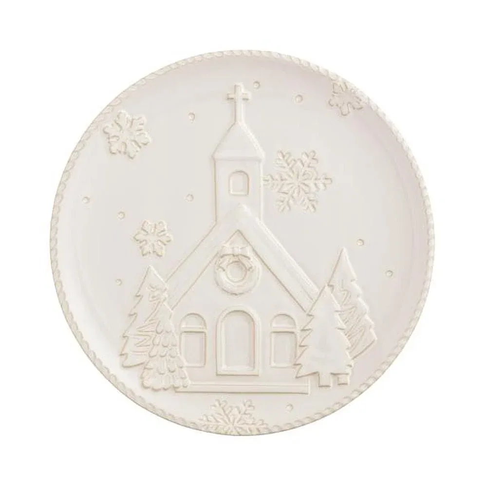 Mud Pie Christmas Church Plate
