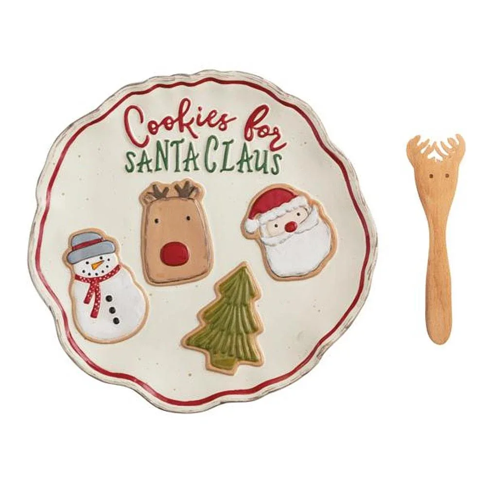 Mud Pie Christmas Cookie Plate Set