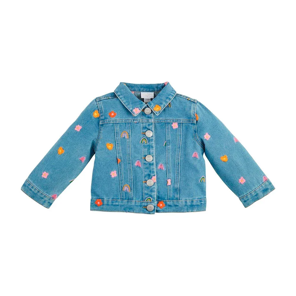 Mud Pie Denim Rainbow Jacket - Image 2