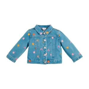 Mud Pie Denim Rainbow Jacket