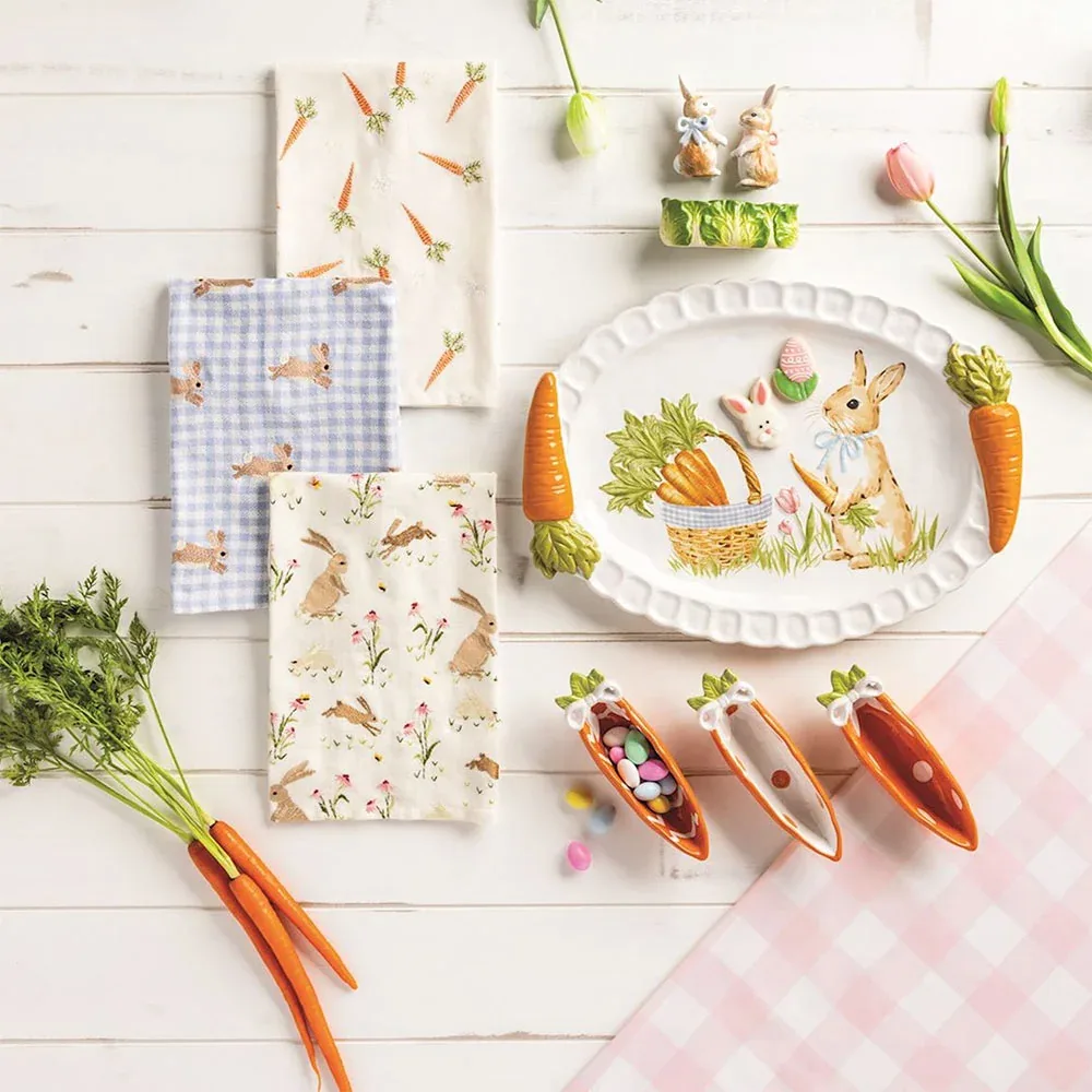 Mud Pie Easter Carrot Handle Platter - Image 2