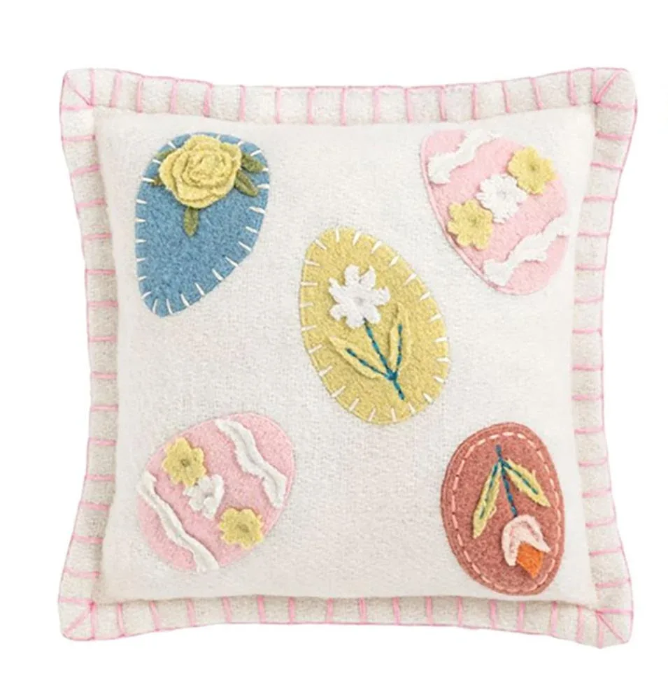 Mud Pie Easter Egg Mini Pillow