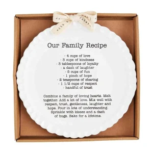 Mud Pie Family Recipe Plate