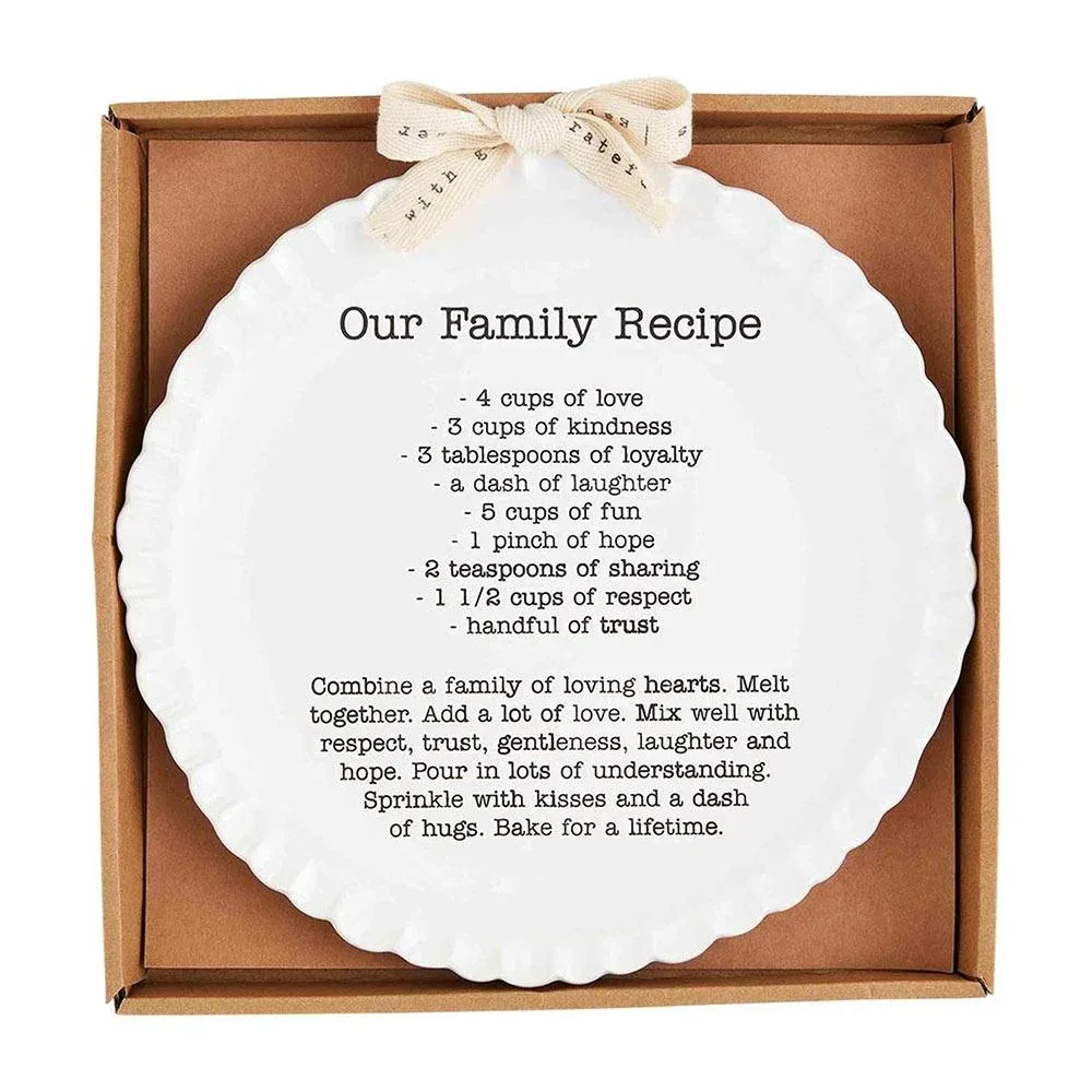 Mud Pie Family Recipe Plate