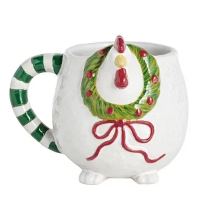 Mud Pie Farm Christmas Chicken Mug