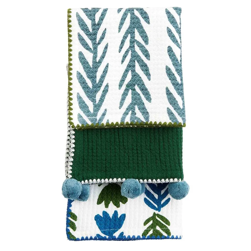 Mud Pie Floral Indigo Dish Cloth Set