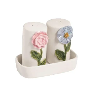 Mud Pie Flower Salt/Pepper Shaker Set